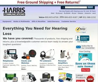 Harriscomm.com(Harris Communications Assistive and Hearing Aids Products) Screenshot