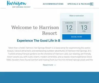 Harrisonresort.com(Harrison Hot Springs Resort) Screenshot