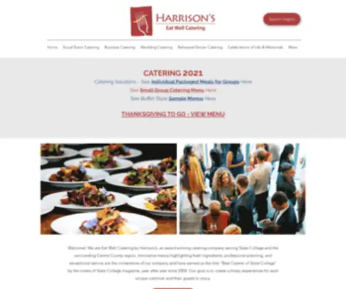 Harrisonseatwellcatering.com(Harrison's Catering) Screenshot