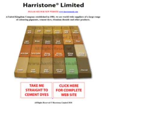 Harristone.co.uk(World Wide Suppliers of Moulds and Pigments to the Precast Concrete Industry) Screenshot
