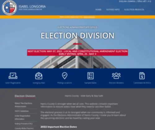 Harrisvotes.org(Election Division) Screenshot