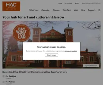 Harrowarts.com(Harrow Arts Centre) Screenshot