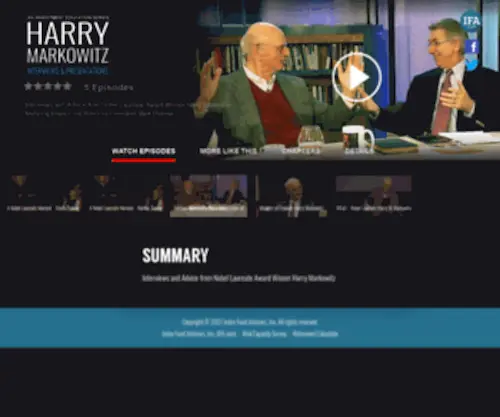 Harrymarkowitzinterviews.com(Harry Markowitz Interviews) Screenshot