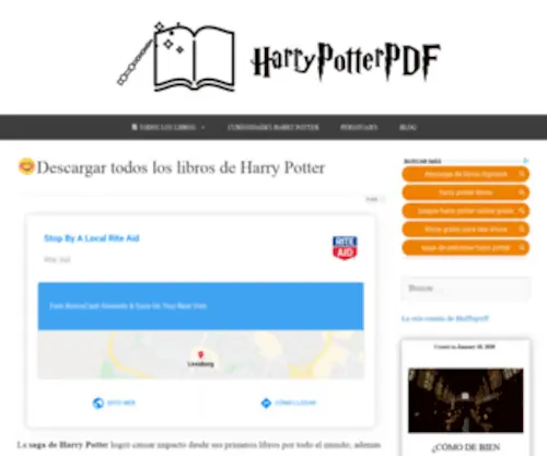 Harrypotterpdf.com(▷) Screenshot