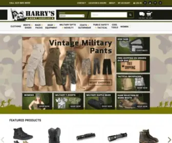 Harrysarmysurplus.net(Harry's Army Surplus) Screenshot