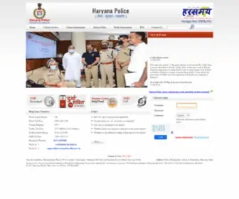 Harsamay.gov.in(Haryana police) Screenshot