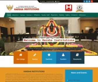 Harshainstitutions.com(Harsha Group Of Educational Institutions) Screenshot