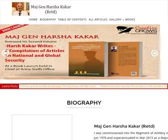 Harshakakararticles.com(Maj Gen Harsha Kakar (Retd.)) Screenshot