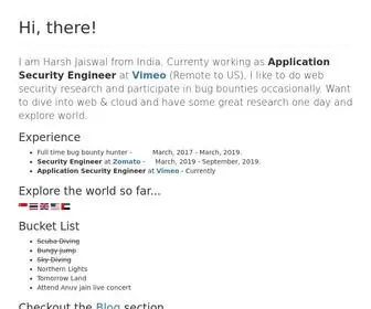 HarshJaiswal.com(HarshJaiswal) Screenshot
