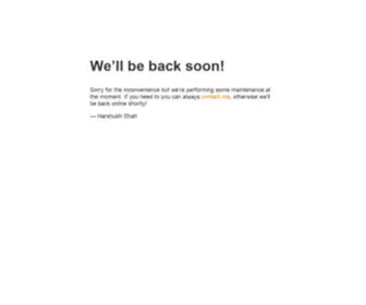 Harshubh.com(Site Maintenance) Screenshot