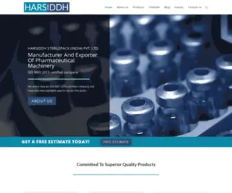 Harsiddhindia.com(Manufacturer & Exporter of Pharmaceutical Machines) Screenshot