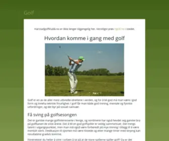 Harstadgolfklubb.no(Hvordan komme i gang med golf) Screenshot