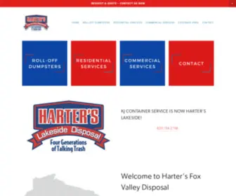 HartersfVD.com(Harter's Fox Valley Disposal) Screenshot