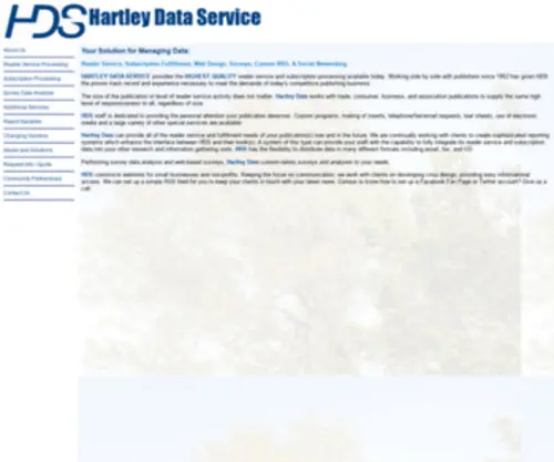 Hartleydata.com(Hartley Data) Screenshot