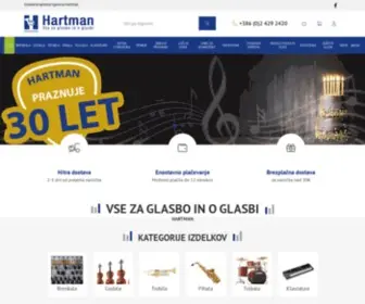 Hartman.si(Hartman glasbena spletna trgovina) Screenshot