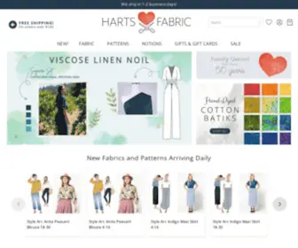 Hartsfabric.com(Harts Fabric) Screenshot