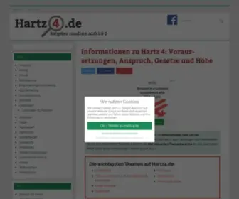 Hartz4.de(Hartz 4 (bis Ende 2022): Infos über das ehemalige Arbeitslosengeld II (jetzt Bürgergeld)) Screenshot