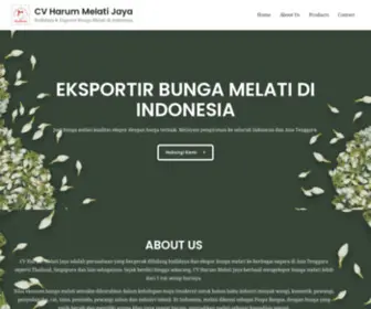 Harummelatijaya.com(Budidaya & Exportir Bunga Melati di Indonesia) Screenshot