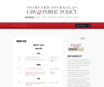 Harvard-JLPP.com(Harvard Journal of Law & Public Policy) Screenshot
