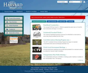 Harvard-MA.gov(Town of Harvard MA) Screenshot