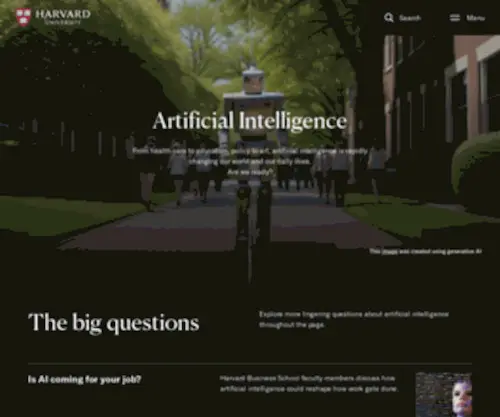 Harvard.edu Screenshot