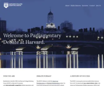 Harvarddebatingunion.org(Harvard College Debating Union) Screenshot