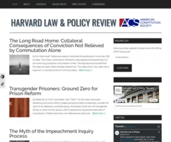 Harvardlpr.com(Harvard Law & Policy Review) Screenshot