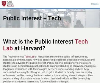 Harvardtechlab.org(Public Interest Tech Lab) Screenshot