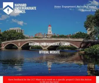 Harvarduc.org(Harvard Undergraduate Council) Screenshot