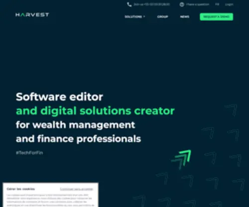 Harvest.eu(Creator of digital solutions for wealth management & finance professionals) Screenshot