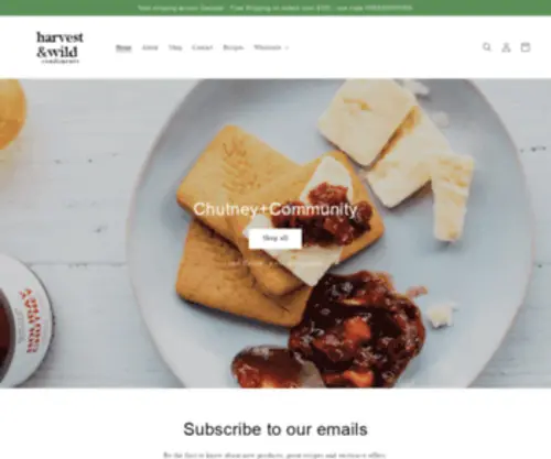 Harvestandwild.com(Harvest and Wild Condiments) Screenshot