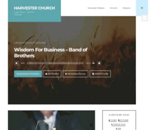 Harvestercast.com(Cape Town) Screenshot