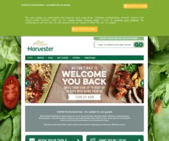 Harvester.co.uk(Home of Great Value Family Food) Screenshot