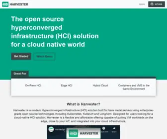 Harvesterhci.io(Open-source hyperconverged infrastructure) Screenshot