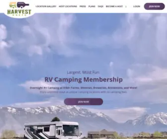 Harvesthosts.com(RV Camping at Wineries) Screenshot