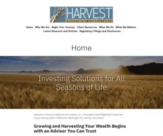 Harvestinvestment.com(Harvest Investment Consultants) Screenshot