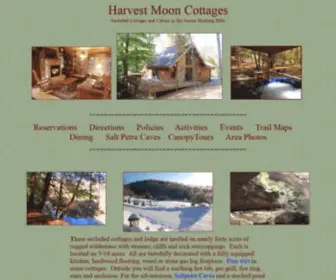 Harvestmooncottages.com(Hocking Hills Cabins at Harvest Moon Cottages) Screenshot