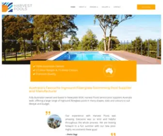 Harvestpools.com.au(Fibreglass Pool Supplier and Manufacturer (TOP RATED)) Screenshot