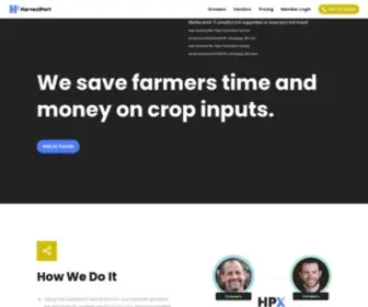 Harvestport.com(We save farmers time and money on crop inputs) Screenshot