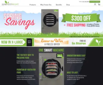 Harvestright.com(Freeze dry food with a Harvest Right freeze dryer. Freeze dried food) Screenshot
