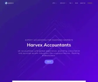 Harvex.io(Cryptocurrency Accountants) Screenshot