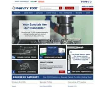 Harveytool.com(Find Specialty Carbide End Mills and Cutting Tools at Harvey Tool) Screenshot