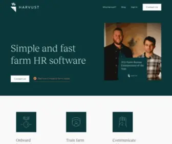 Harvust.com(Onboarding and Safety Training Farm HR Software) Screenshot