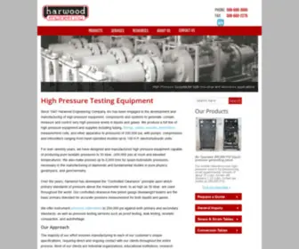 Harwoodeng.com(High Pressure Testing Equipment & Services) Screenshot