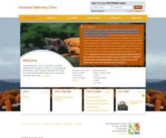 Harwoodveterinaryclinic.com(Harwood Veterinary Clinic) Screenshot