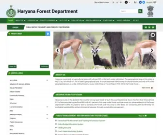 Haryanaforest.gov.in(Home Page of Haryana Forest) Screenshot