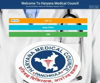 Haryanamedicalcouncil.com(Haryana Medical Council) Screenshot