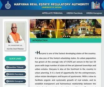 Haryanarera.gov.in(Haryana Real Estate Regulatory Authority) Screenshot