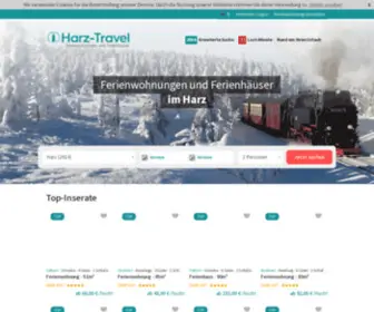Harz-Travel.de(3177 Harz Ferienwohnungen & Ferienhäuser von privat mieten) Screenshot