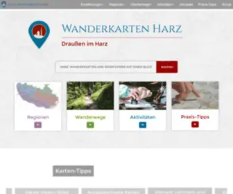 Harz-Wanderkarten.de(Die richtige Wanderkarte für Ihre Aktivitäten und Ihren Urlaub im Harz finden Sie auf) Screenshot